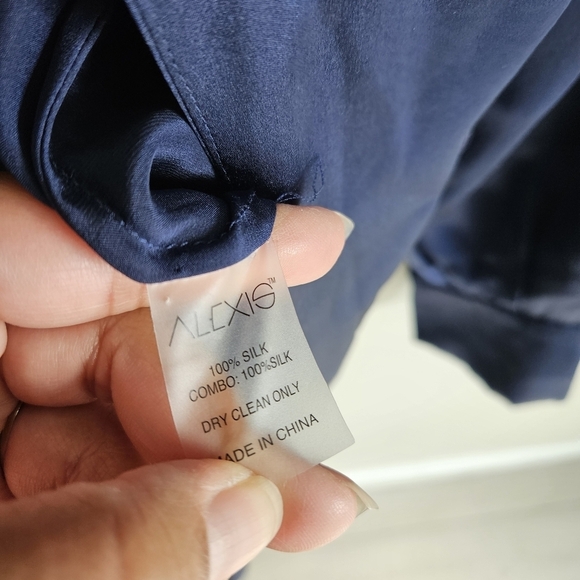 Alexis Navy Blue Turner Wrap Dress - Picture 13 of 13